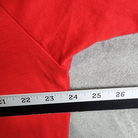 Mens Red Under Armour HeatGear Shirt Loose Fit Short Sleeve Crew Neck Size 2XL - Picture 6 of 8